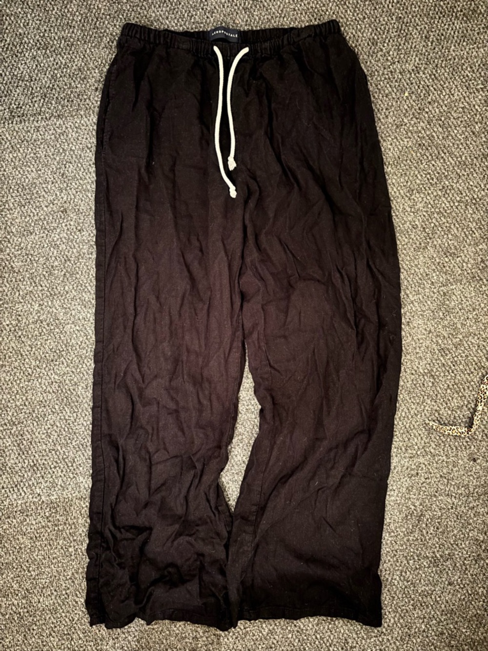 Aeropostale Black Drawstring linens Lounge Pants